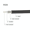 0.5m BNC Male Right Angle To UHF PL259 Male RG58 Coaxial Cable