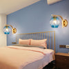 5W Warm Light Simple Bedroom Study Bedside Lamp LED Wall Lamp Creative Corridor Wall Lamp(2033 Gold)