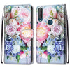 For Alcatel 1S (2020) / 3L (2020) Coloured Drawing Cross Texture Horizontal Flip PU Leather Case with Holder & Card Slots & Wallet & Lanyard(Light Pink Bouquet)