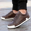 Baroque Shoes Casual PU Leather Sports Shoes for Men, Size:47(Brown)