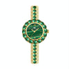 BS Bee Sister FA1698 Ladies Simple Temperament Retro Malachite Texture Small Green Watch(Gold)
