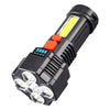 F-T25 Strong Bright 5 Core LED Flashlight USB Rechargeable Powerful Torch