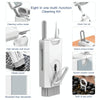 Q8 8 in 1 Multi-Function Headset Cleaning Pen Keyboard Mobile Phone Cleaner(White+Purple)