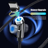 CC56 8 Pin + Type-C/USB-C + Micro USB Magnetic Interface Dust Plug Rotating Data Charging Cable, Cbale Length: 2m(Red)