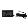 Digital Fish Tank Thermometer, Waterproof, 1m Probe (Black)