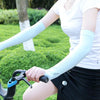 2 Pairs Long Ice Silk Sunscreen Sleeves Cycling Driving Outdoor UV Arm Oversleeve,  Length: 38cm(Pink)