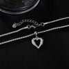 OPK GX2410 Personalized Vintage Feather Heart Alloy Pendant Steel Necklace