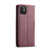 CaseMe-013 Multifunctional Horizontal Flip Leather Case with Card Slot & Holder & Wallet for iPhone 11(Wine)