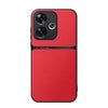 For Redmi Turbo 3 / Xiaomi Poco F6 Litchi Leather Magnetic Full Coverage Shockproof Phone Case(Red)