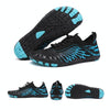 Mens Boys Water Shoes Quick Dry Aqua Socks Barefoot Beach Shoes Comfort Swim Sneakers, Size: 46(Black Blue)