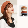 Autumn Winter Embroidered Warm Wool Hat Outdoor Leisure Ladies Beret, Size: One Size(Black)
