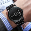 FNGEEN S230 Men Non-Pointer Quartz Watch(Black Mash Black Steel Black)