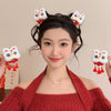 1pair New Year Hair Clip Girl Hair Duckbill Clip Hair Accessories(Tasseled Lion)