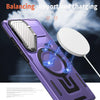 For Samsung Galaxy S25 Ultra 5G Shield Frame Holder MagSafe Phone Case(Purple)