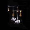 2 PCS Plastic T-shaped Jewelry Holder Earring Storage Display Stand(2 In 1 Transparent)