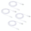 4 PCS HAWEEL 1m High Speed 8 pin to USB Sync and Charging Cable Kit for iPhone, iPad(White)