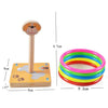 Kindergarten Children Wooden Panda Animal Throwing Ring Toss Games Activities Toys, Size: 9*9*14.7cm