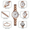 Skmei 1410 Lady Quartz Watch European and American Fashion Watch Business Leisure Steel Belt Lady Watch(Rose Gold)