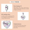 S925 Sterling Silver Colorful Doodle Heart Pendant DIY Bracelet Necklace Accessories