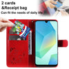 For Samsung Galaxy A26 5G Global Cat Bee Embossing Pattern Shockproof Leather Case(Red)