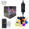 G40 Bulb Bluetooth Smart RGB String Lights Outdoor Decoration, Spec: 5m 25 LEDs-US Plug