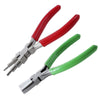 2 In 1 Handmade Jewelry Plier Nylon Accessories DIY Tools Wire Wrap Clamp, Style: Red 6-section + Flat Nip