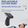 SPORTSMAN Metal Aluminum Tube Body Rechargeable Nose Hair Device, Style: Sideburns 2 In 1(Black)