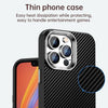 For iPhone 12 Pro Max Carbon Fiber Series IMD Phone Case(Black)