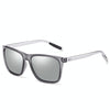 Men Retro Fashion Aluminum Magnesium Frame UV400 Polarized Sunglasses  (Grey+ Silver)