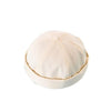 Autumn and Winter Models Cotton and Linen Landlord Hat Cuffed Melon Cap, Size: 56-58cm (Adjustable)(White)