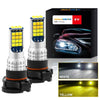 2 PCS V6 H16 DC9-36V 30W 3000LM IP65 Car LED Double Color Fog Light with 30LEDs SMD-2525 Lamp