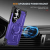 For Samsung Galaxy S24 Ultra 5G Lens Holder MagSafe Phone Case(Purple)