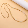 Retro Love Pearl Multi-Purpose  Anti-Lost Hanging Mask Glasses Chain(Gold)