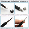 5-in-1 Aluminium Screwdriver Set for Phone Repair (Black)