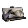 For Samsung Galaxy S25 Ultra 5G Multifunctional Frosted Zipper Wallet Leather Phone Case(Black)