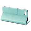 For  iPhone 8 & 7  Pressed Flowers Horizontal Flip Leather Case with Holder & Card Slots & Wallet(Green)