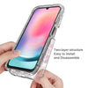 For Samsung Galaxy A24 5G / 4G Transparent Painted Phone Case(Purple Floral)