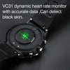 K28H 1.32 Inch Heart Rate/Blood Pressure/Blood Oxygen Monitoring Watch, Color: Silver Steel