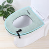 Washable Bathroom Toilet Seat Cover Warmer Soft Cushion Pad Closestool Lid Mat Household Products(Green)