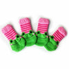Anti-Slip Dog Socks, Frog Design, Large (4 Pack)