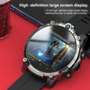 V20 Max 1.6 inch WiFi 4G SIM Card Dual Camera Smart Watch, Memory:Ram 4GB Rom 64GB(Black Leather)