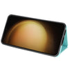 For Samsung Galaxy S23+ 5G Three Fold Card Bag Phone Case with Long Lanyard(Mint)