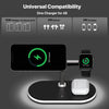 UD23 15W 3 In 1 Aluminum Alloy Wireless Charger, For Smartphone&iWatch&AirPods(Black)