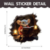 3D Cartoon Mouse Wall Stickers Home Kitchen Animal Decorative Decals, Model: CT70164G-T
