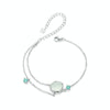 S925 Sterling Silver Platinum-Plated Summer Ocean-Style Shell Bracelet(BSB186)