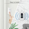 Wireless Doorbell with Temperature Display, 150m Range, UK Plug - White