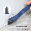 3 In 1 Multipurpose Bathroom Tile Floor Crevice Cleaning Brush Window Groove Wall Corner Brush(Blue)