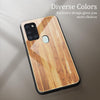 For Samsung Galaxy A21s Wood Grain Tempered Glass + TPU Shockproof Case(M03)