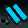 4 Pairs Mountain Folding Bicycle Silicone Foaming Sponge Handle Cover Rubber Shock Absorbing Anti-Slip Handle Set(Blue)