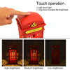 Retro Telephone Booth Shape Warm Light LED Lamp, Rechargeable Touch Control Bedroom Bedside Table Lamp